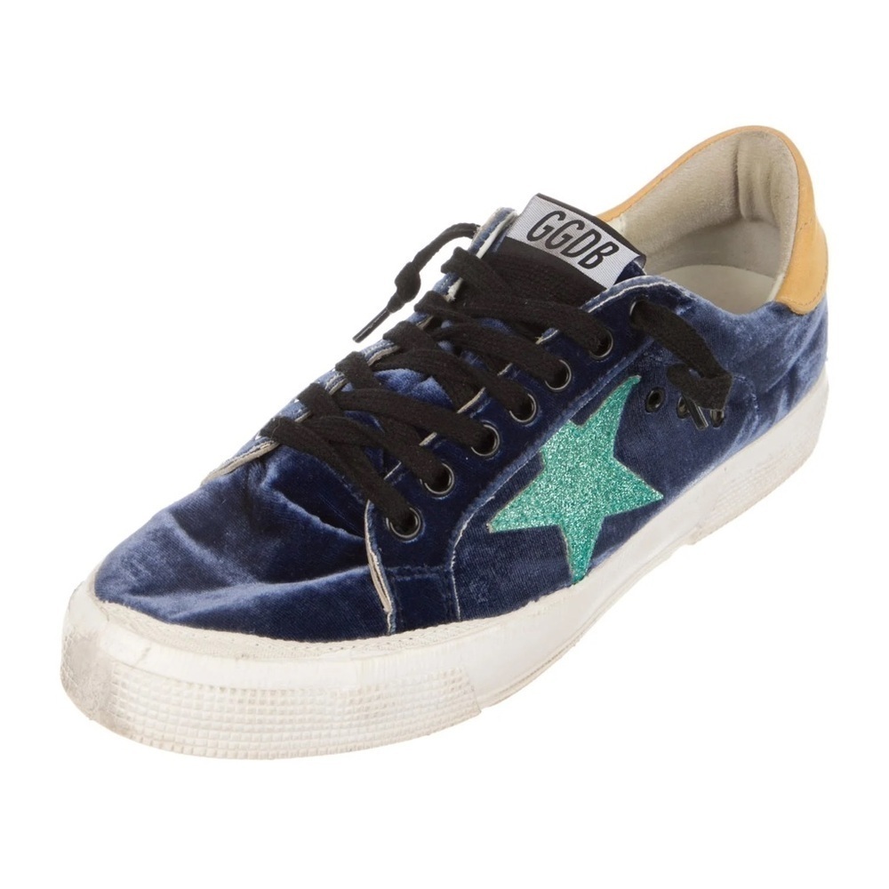Golden Goose May Sneakers in Blue Velvet size 40